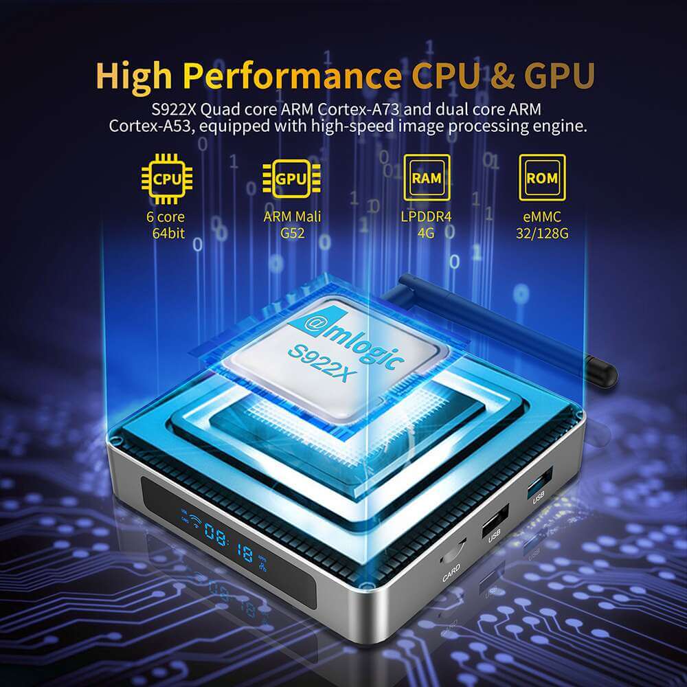 X96 X9 Amlogic S922X akış oynatıcısı