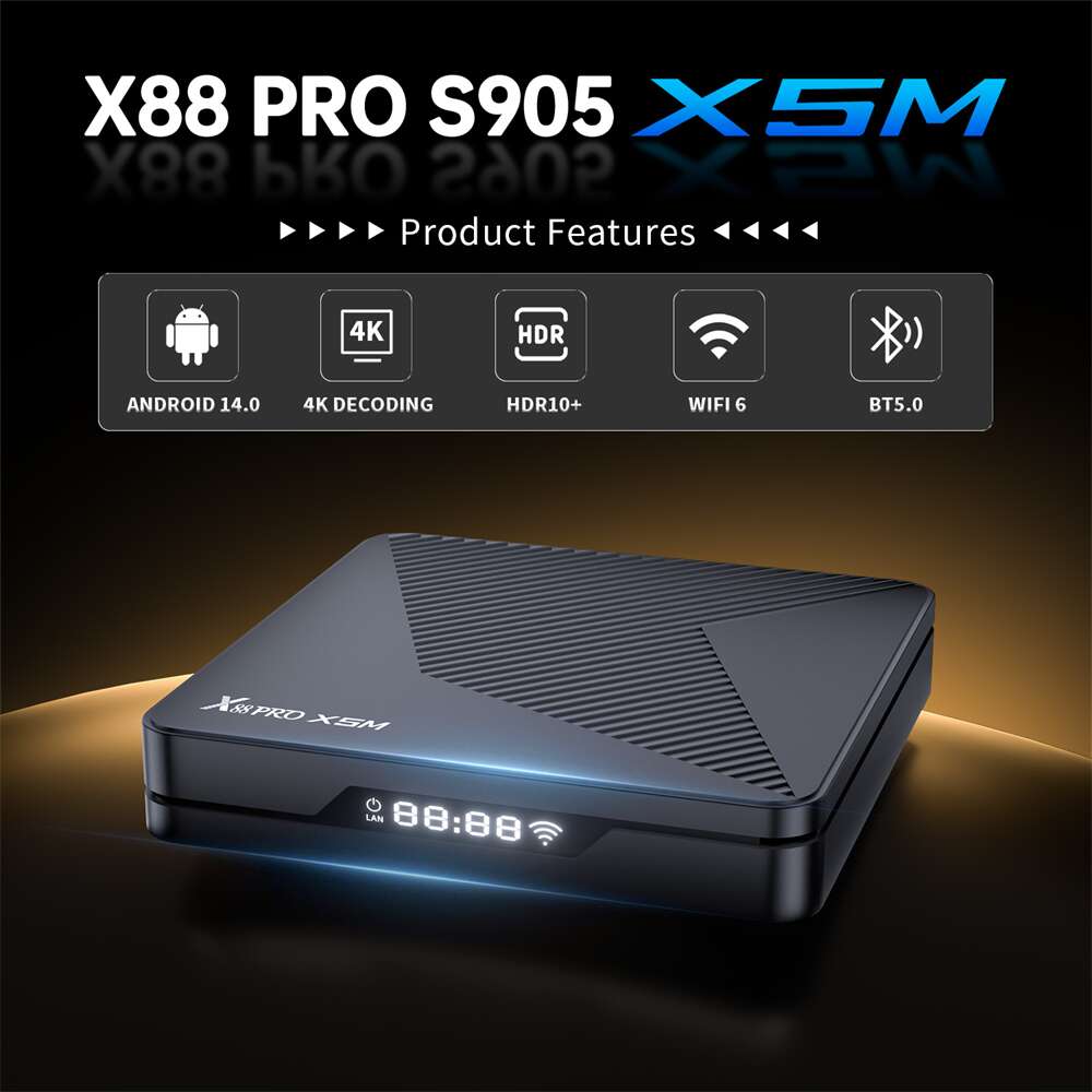 X88 PRO X5M Amlogic S905X5M กล่องสมาร์ททีวี - เครื่องเล่นสื่อสตรีมมิ่ง Ultra HD ขนาด 6nm