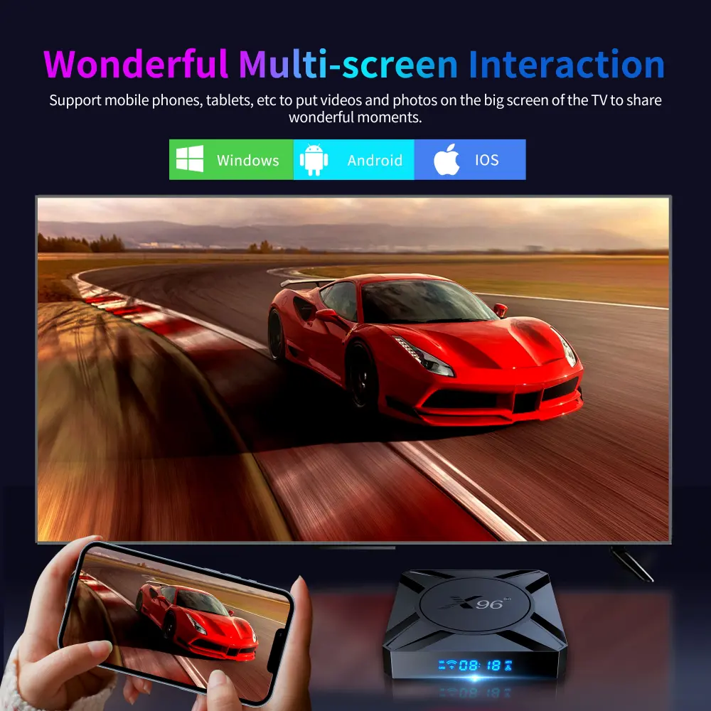  Fábrica OEM X96 M300 Android TV Box Amlogic S905X5M Quad Core con logotipo personalizado y firmware