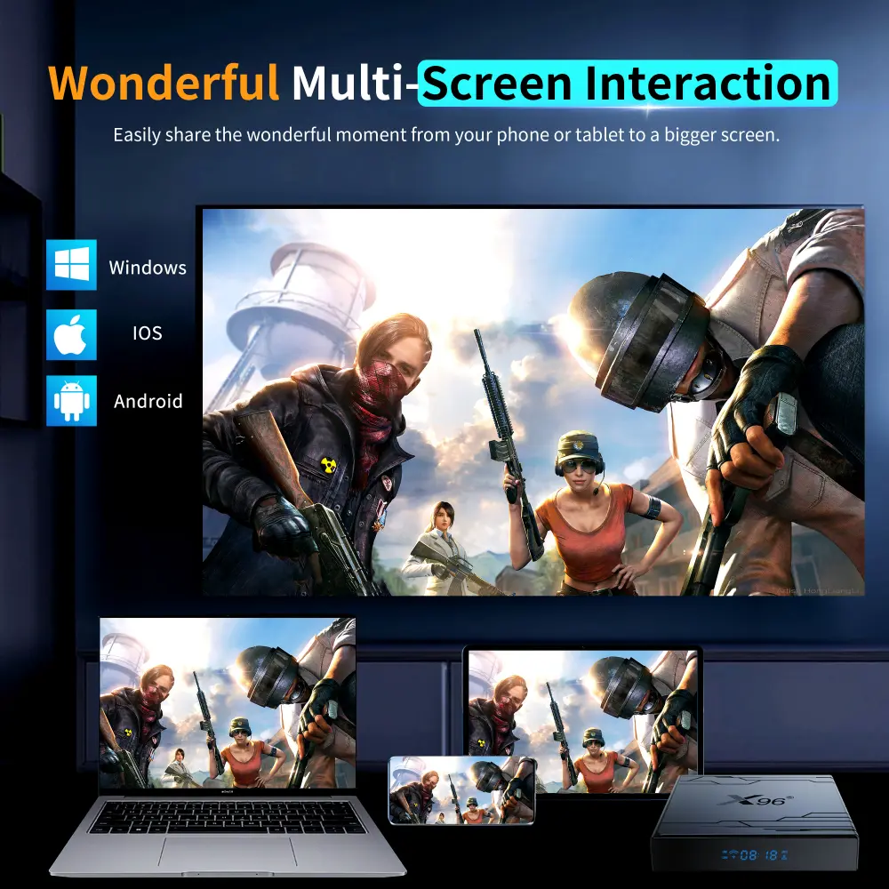 Personalizar las cajas OTT X96 NEX Amlogic S905Y5 por el proveedor original - Android 14 4K Streaming