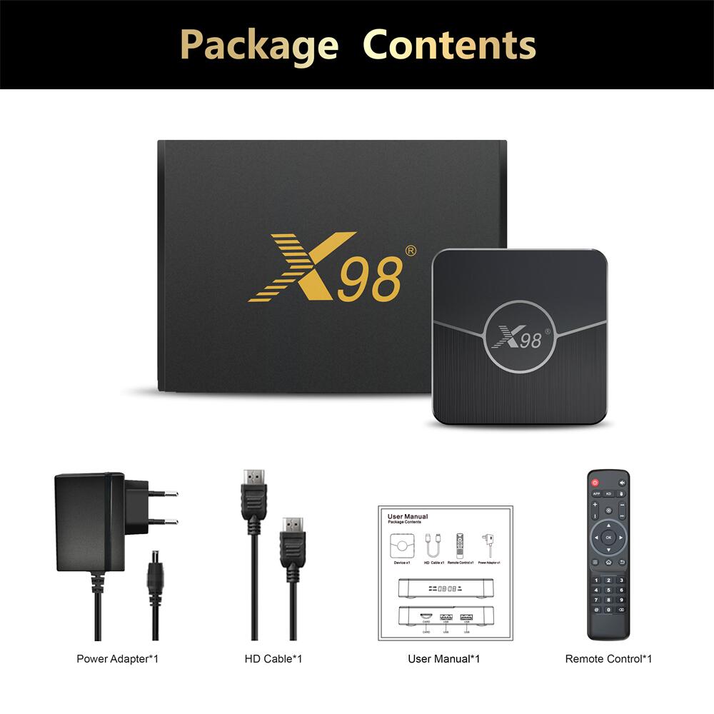 Amlogic S905W2 X98Plus Caixa OTT| Android TV Box Fábrica de Produção| OEM ODM Custom PCBA & Solução de Software