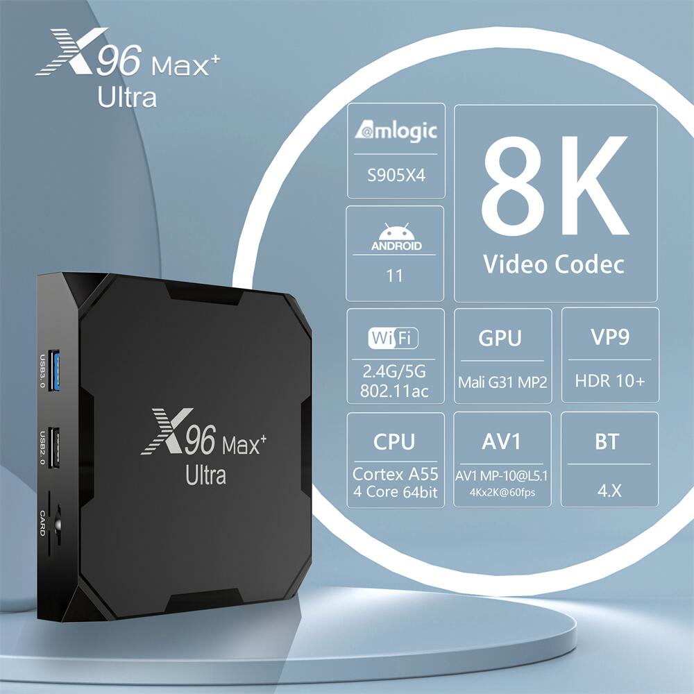 X96 Max+ Ultra Amlogic S905 X4 Android电视盒 Product Image 1