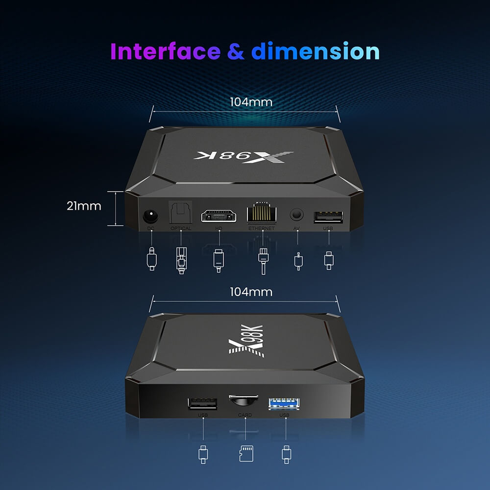 RockChip RK3528 X98K OTT-Boxen Overall Look 10